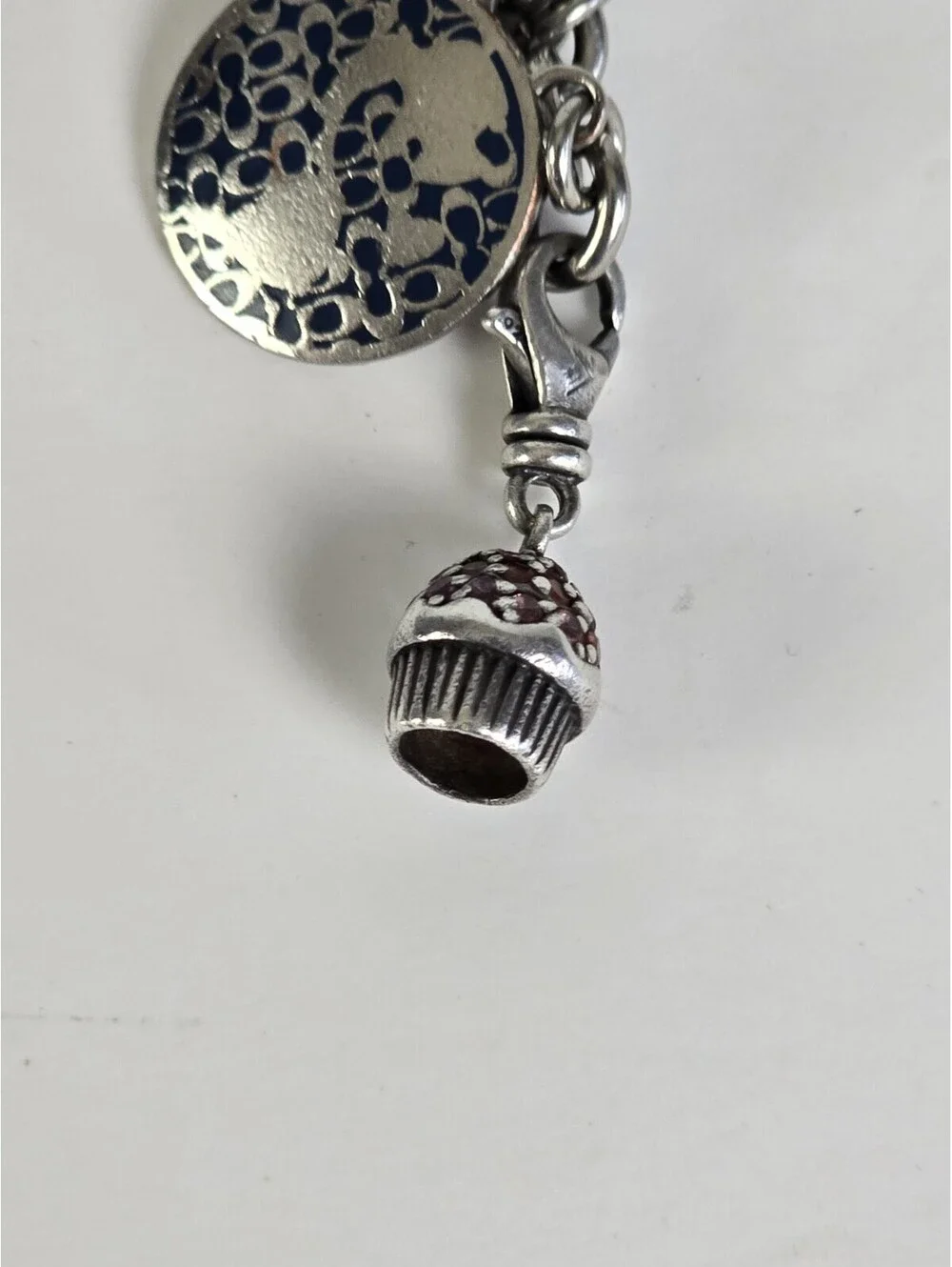 COACH Vintage World Traveler Purse Charm Key Fob Keychain Rare Y2K